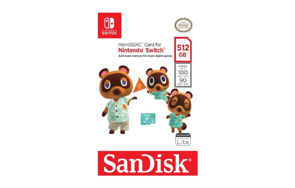 SanDisk 512 GB MicroSD Nintendo Switch Micro SDXC Memory Card for Switch & Switch Lite SDSQXAO - Animal Crossing 100MB/s