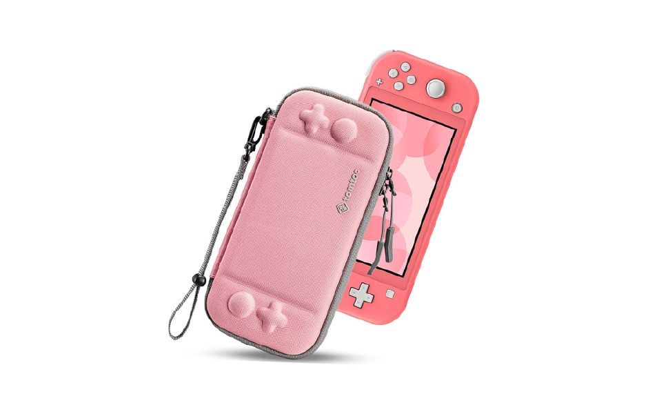 TOMTOC Slim Protective Case For NSW Lite -​ Coral Pink 