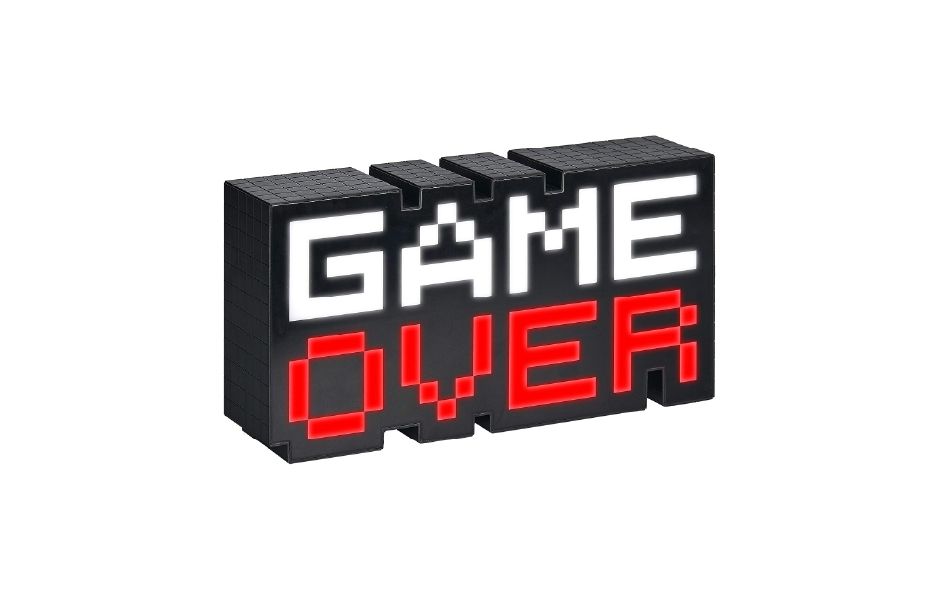 Paladone Game Over 8-bit pixel light