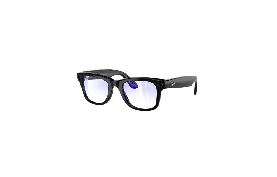 Meta Ray-Ban Wayfarer (Std) Smart Glasses - Shiny Black/Clear