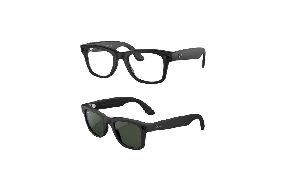 Meta Ray-Ban Wayfarer (Std) Smart Glasses - Matte Black (Transitions Graph. Green)