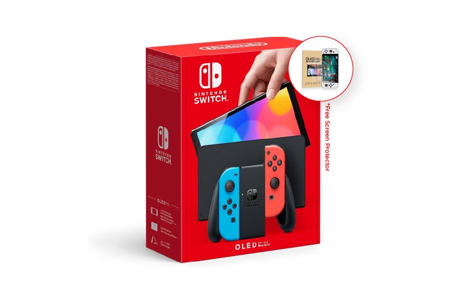 Nintendo Switch OLED Console - Neon Blue/Red