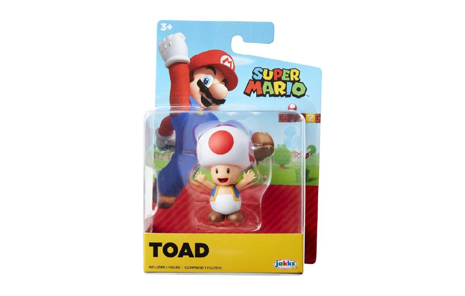 JAKKS Nintendo 2.5" Red Toad - Super Mario Action Figure 2.5 Inch Red Toad