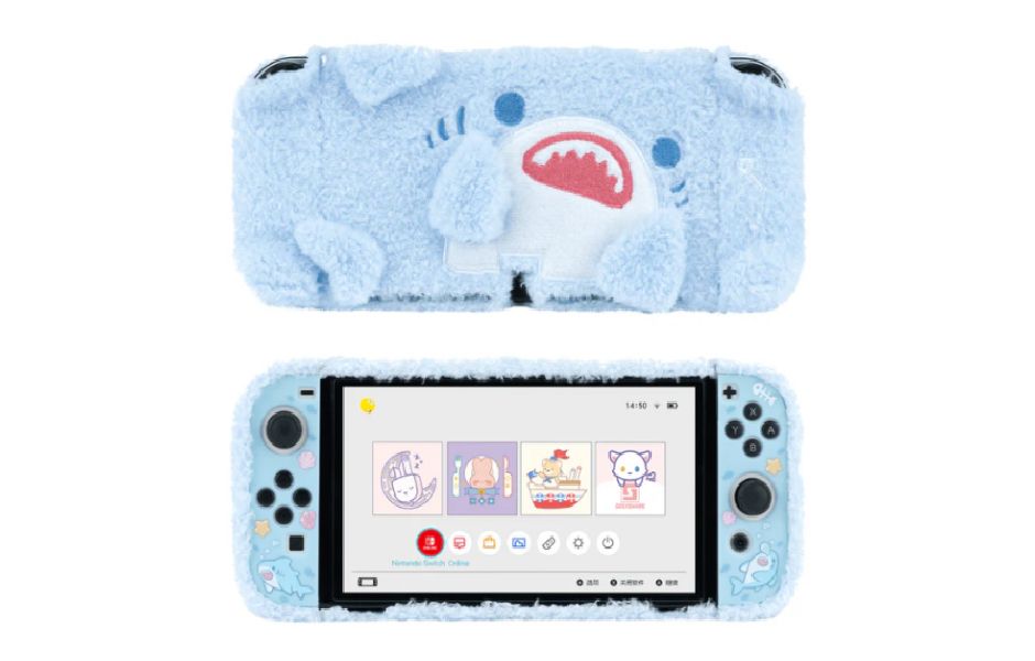 GeekShare Plush Shark Baby Protective Case for Switch OLED