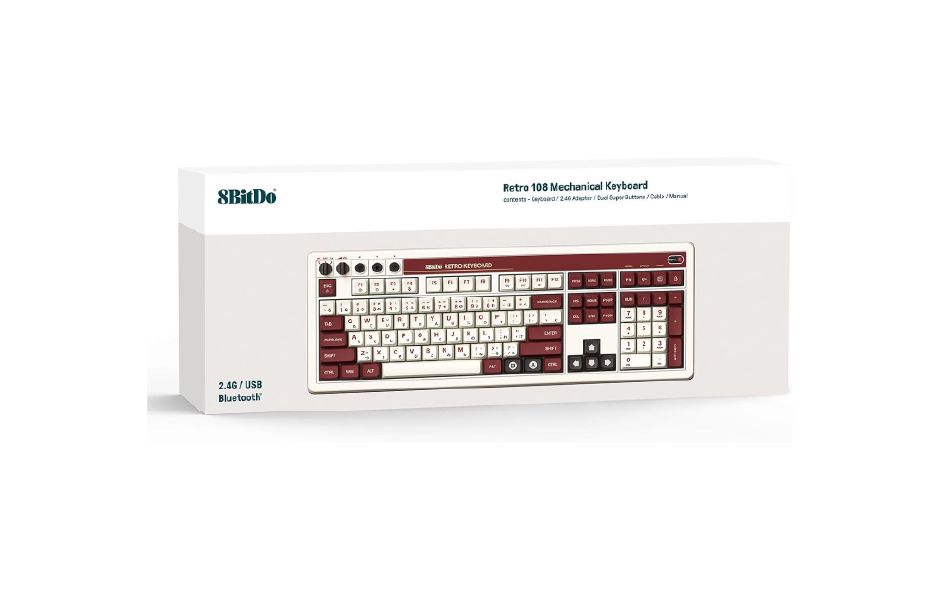8BitDo Retro 108 Mechanical Keyboard - Fami Edition