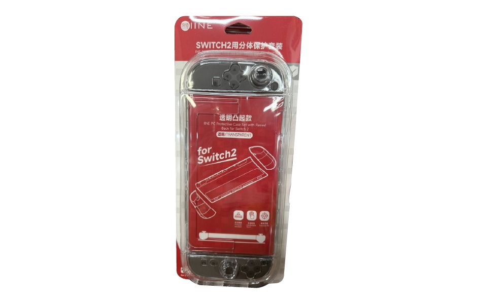 IINE Raised Back Protective Case for Switch 2 - Transparent