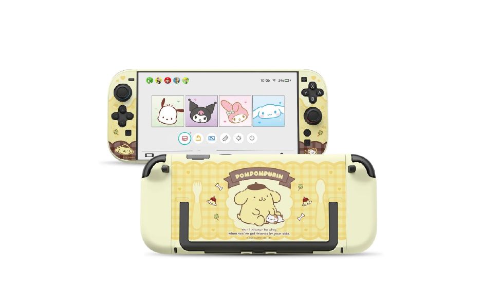 GeekShare Pom Pom Purin Happy Playmates Protective Case for Nintendo Switch 2