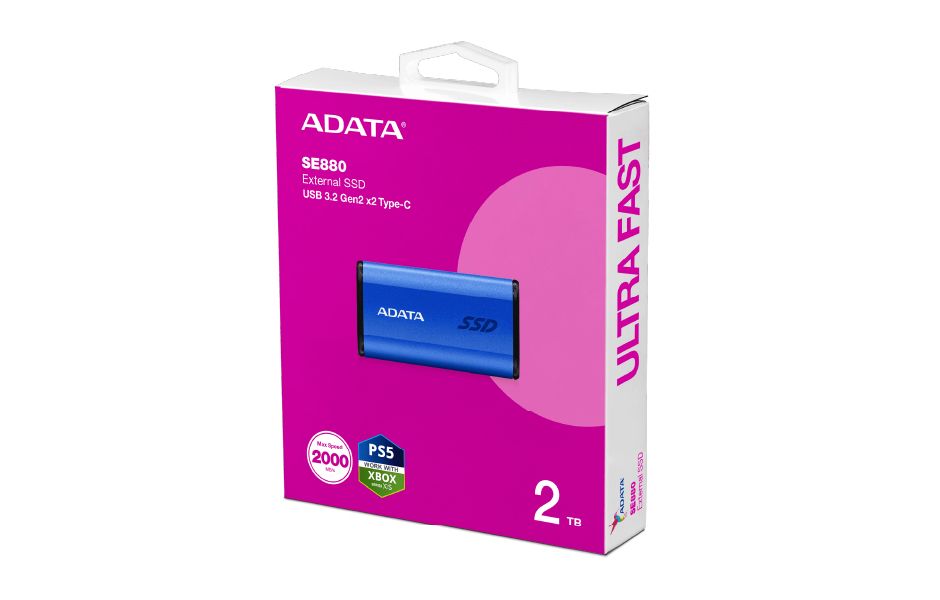 EXTERNAL SSD ADATA SE880 2TB [USB 3.2 GEN2 X2 TYPE-C] 