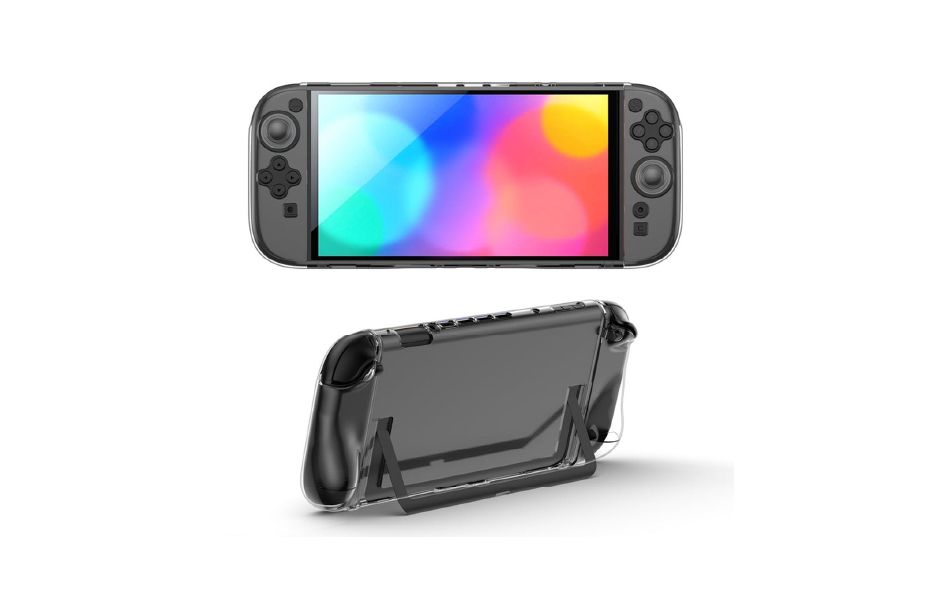 IINE PC Protective Case Set with Raised Back for Nintendo Switch 2 (Transparent)