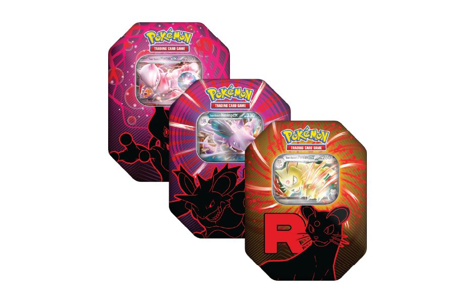 Pokemon TCG SV10 Team Rocket Tin [4 Booster] (1 Random)