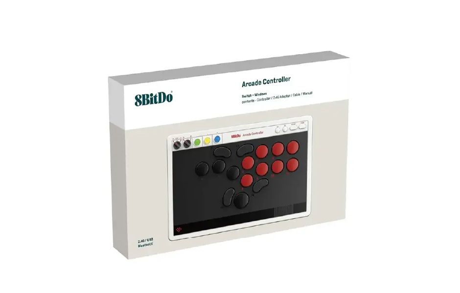 8BitDo Bluetooth Arcade Controller (Nintendo Switch & PC) - Gray
