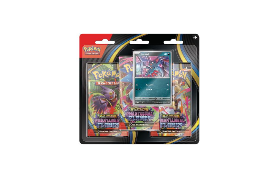Pokemon TCG: Mega Evolutions Phantasmal Flames 3 Pack Blister (Random Promo)