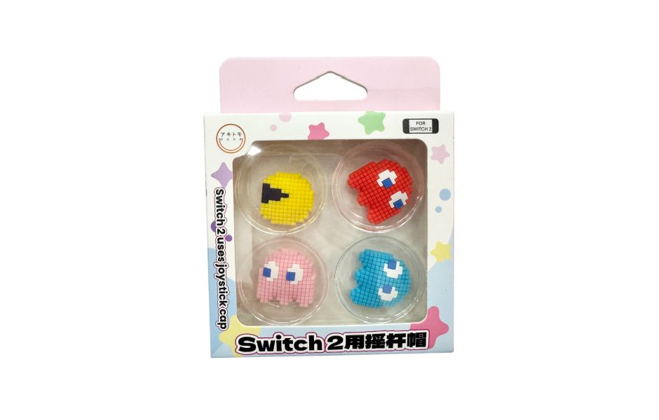 Akitomo Joy-Con Analog Cap 4 Pack - Pac-Man 4 Color