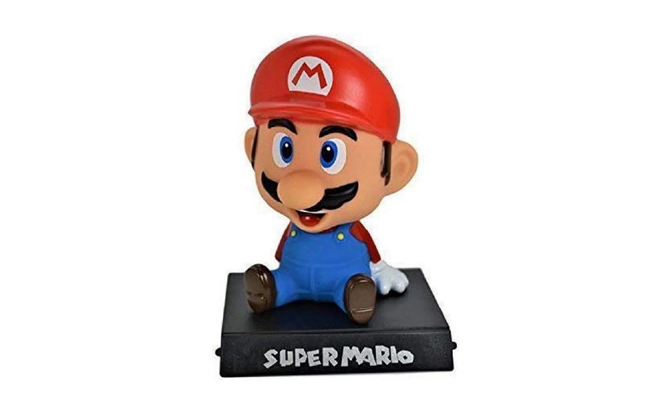 Super Mario Shaking Head Doll Office Home Relaxing Toy Gifts (Mario)