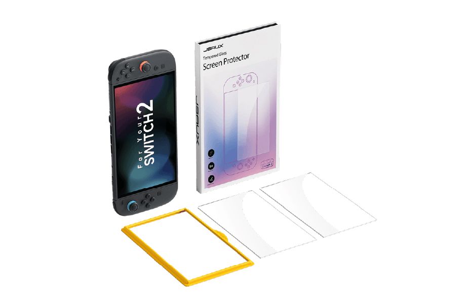 JSAUX HD Tempered Glass Screen Protector for Switch 2 (2-Pack)