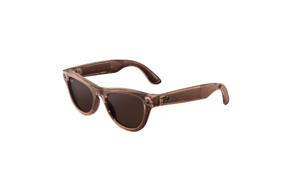 Meta Ray Ban Skyler - Gen 2 Shiny Peach Clear/Brown Transitions