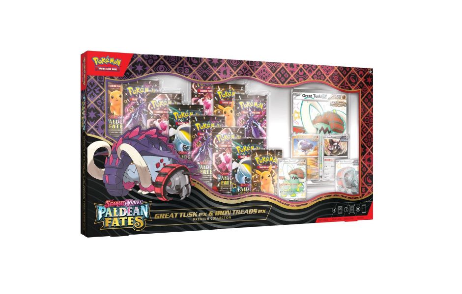 Great Tusk Ex & Iron Treads Ex Premium Collection Pokemon Paldean Fates