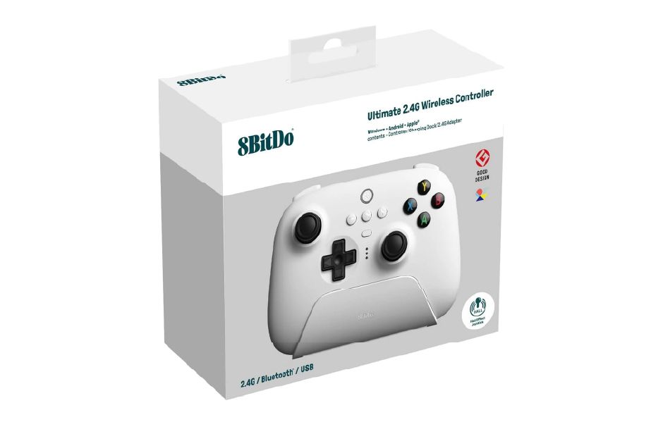 8BitDo Ultimate 2 Wireless Controller with Charging Dock - white